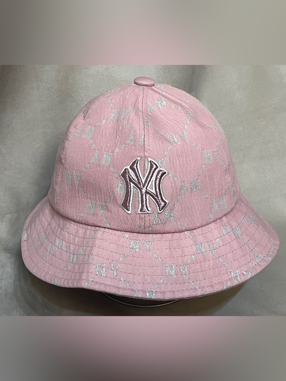 🍒 Pink NY Logo Kids Bucket Hat